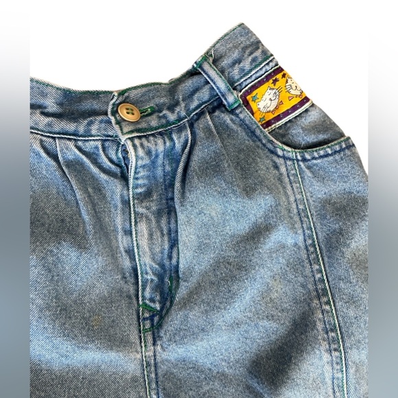 Vintage Y2K denim balloon pants with patches - Picture 6 of 6